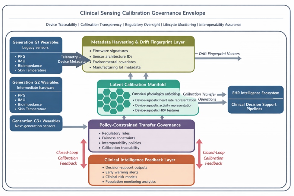 Figure 1. Cross-generation calibration lattice for wearable device generalization.