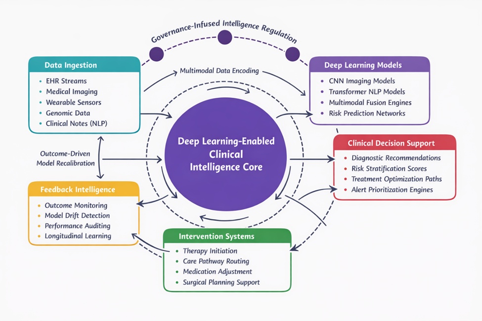 Figure 1. Systems architecture of deep learning–integrated clinical decision infrastructure